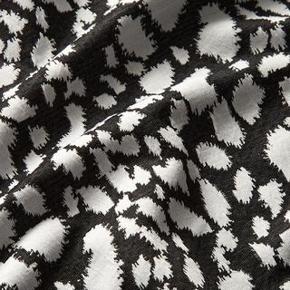 Jacquardjersey stippenpatroon – zwart/wit, 