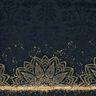 Katoenjersey Borduurstof mandala barok gouden stippen | Glitzerpüppi – zwart,  thumbnail number 2