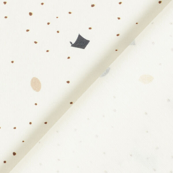 GOTS Katoenjersey Terrazzo | Tula – ecru/donkerbruin, image number 4