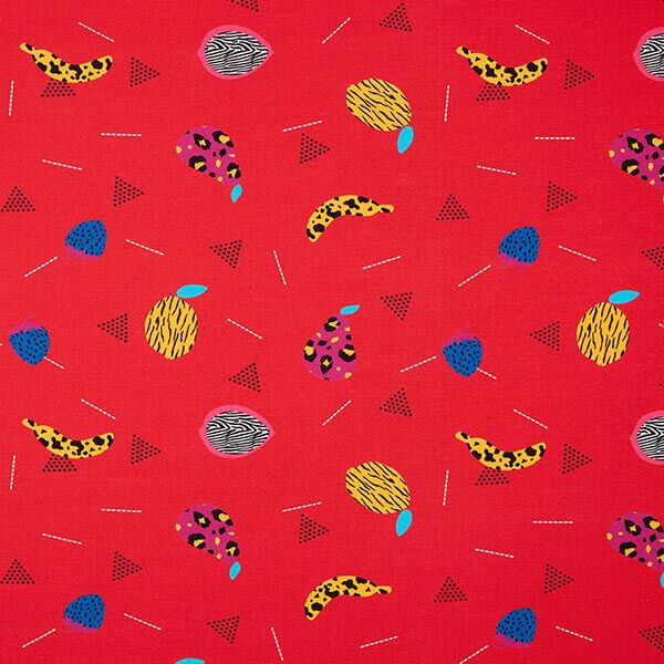 Katoenjersey dierlijke vruchten | DIY Eule – rood, image number 1