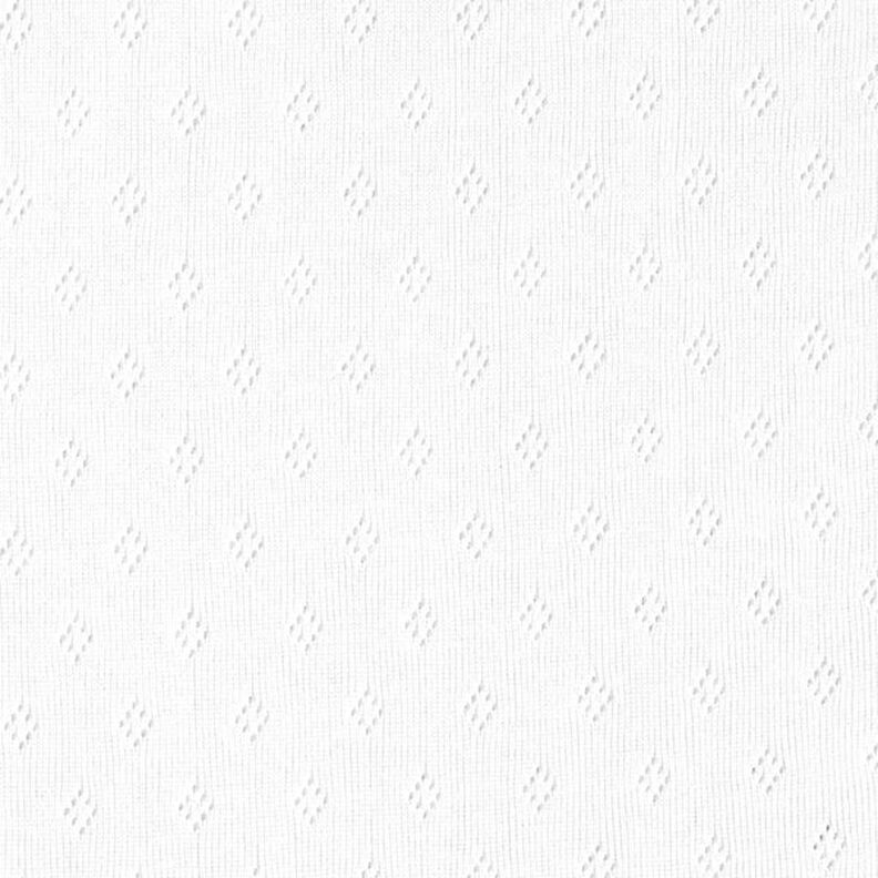 Fijngebreide jersey met gaatjesmotief – wit,  image number 1
