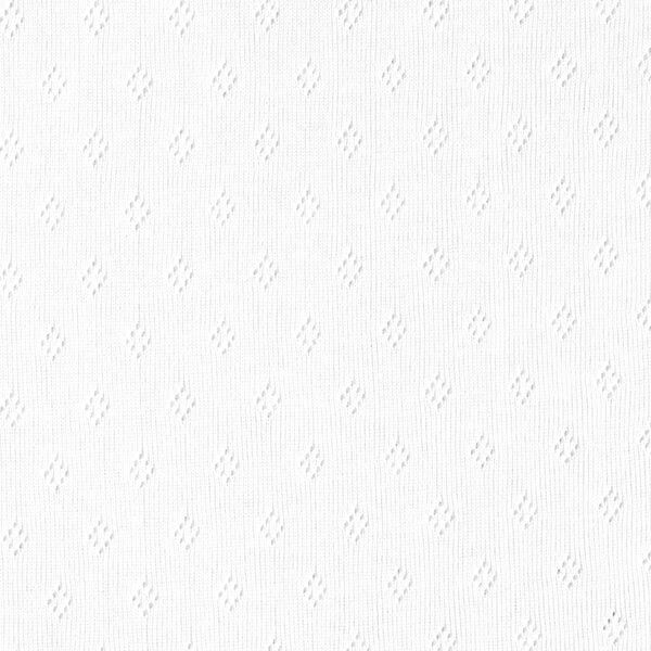 Fijngebreide jersey met gaatjesmotief – wit,  image number 1