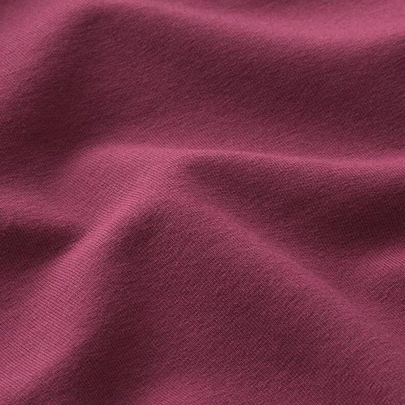 Licht katoenen sweatstof effen – bordeauxrood, image number 4