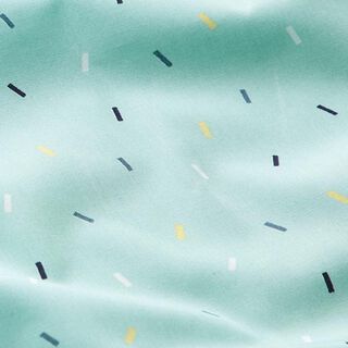 Katoenpopeline Confetti-strepen – aquablauw, 