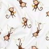 GOTS Katoenjersey Apen in de jungle Digitaal printen | Poppy Fabrics – wit/donkerbruin,  thumbnail number 2