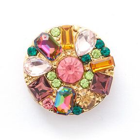 Strass metalen knoop oogje [ Ø20 mm ] – kleurenmix, 