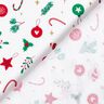 Katoenen stof Cretonne Kerstdecoraties – wit/groen,  thumbnail number 4