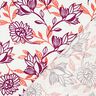 Viscose-linnen-mix Bloemen| Poppy Fabrics – ivoor/druif,  thumbnail number 4
