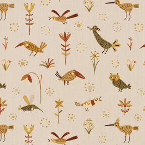 Katoenpopeline Vogels op de weide – natuur, 