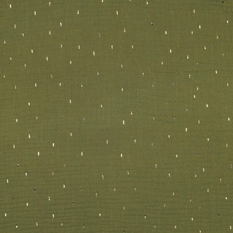 Mousseline/dubbel gehaakte stoffen Rechthoek Foliedruk | Poppy Fabrics – pijn/goud metallic,  image number 1