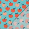 Katoenpopeline grote appels | Poppy Fabrics – aquablauw/zalm,  thumbnail number 4