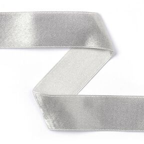 Satijnband doubleface - zilver, 