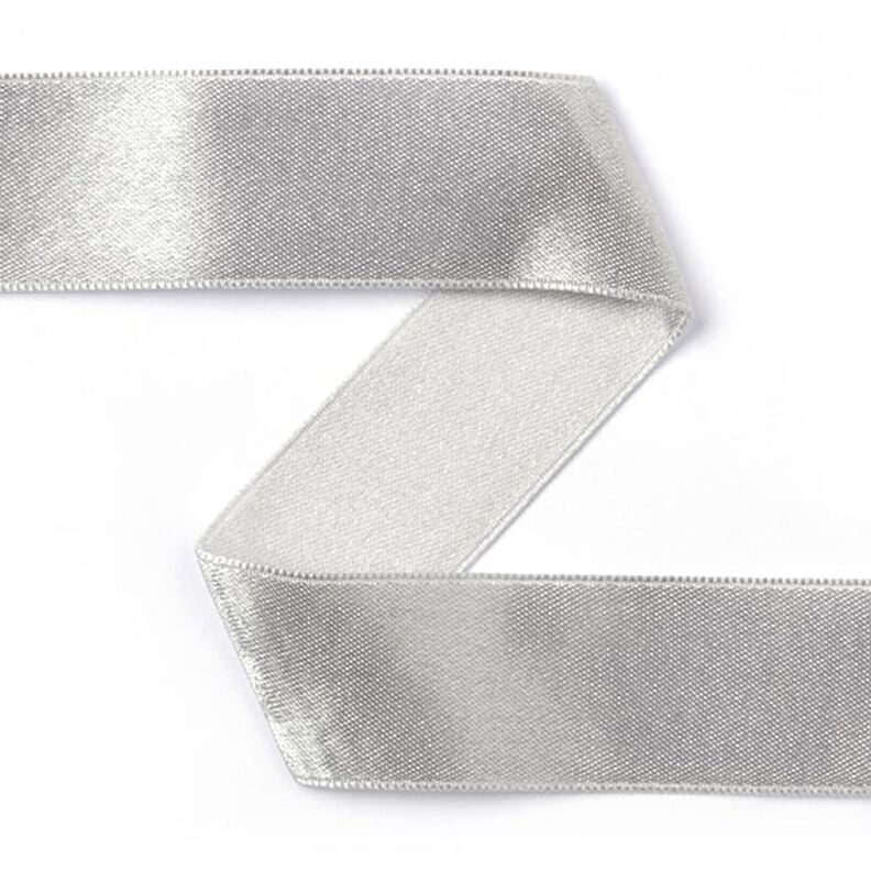 Satijnband doubleface - zilver, image number 1