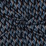viscose stretch abstracte golven – zwart blauw/licht jeansblauw,  thumbnail number 3