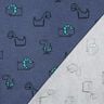 Katoenflanel Brutale dinosaurussen | Poppy Fabrics – jeansblauw/smaragdgroen,  thumbnail number 4