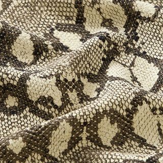 Viscosestof slangenprint – beige, 