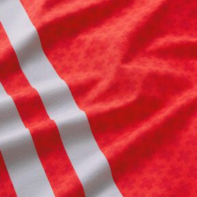 French Terry sommersweat Borduurstof Spoedarts zijn – rood/zilvergrijs, 