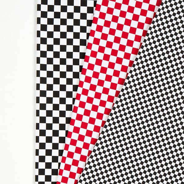 Katoenjersey Schaakbord [18 mm] – zwart/wit,  image number 6