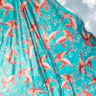 Strandkleding viscosestof pauwen en bloemen – aquablauw/intens roze,  thumbnail number 6