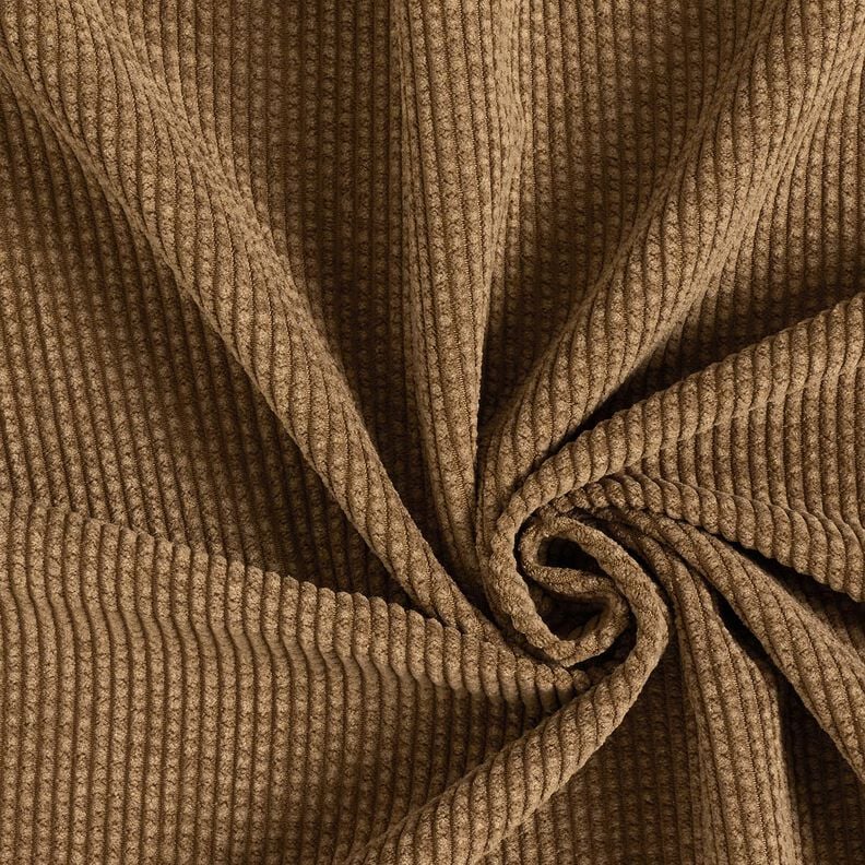 Brede rib Bubble Effen – bruin,  image number 1