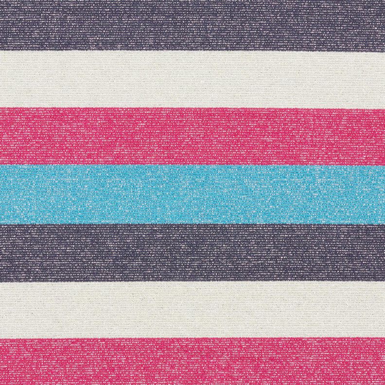 Glitterjersey strepen – intens roze/marineblauw,  image number 1