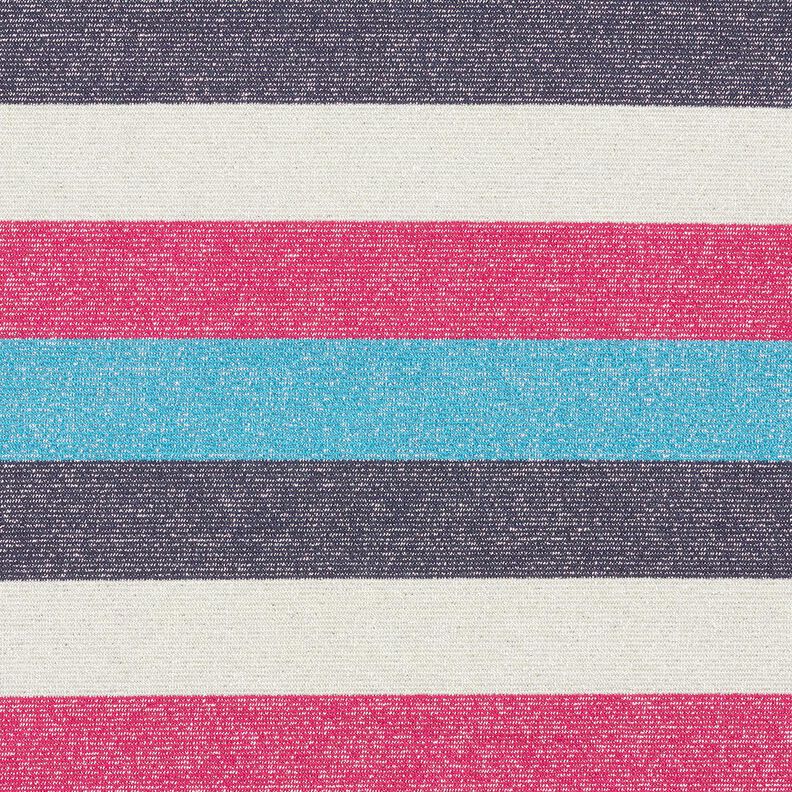 Glitterjersey strepen – intens roze/marineblauw,  image number 1