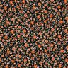 GOTS Katoenjersey Herfstbloemen Digitaal printen – zwart/perzik sinaasappel,  thumbnail number 1