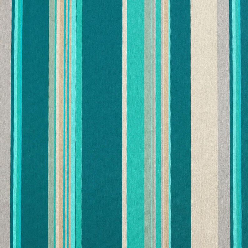 Outdoorstof Canvas Gemengde strepen – petroleum/anemoon,  image number 1