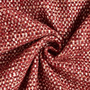 Bekledingsstof kleurrijke bouclé-look – bordeauxrood/creme, 