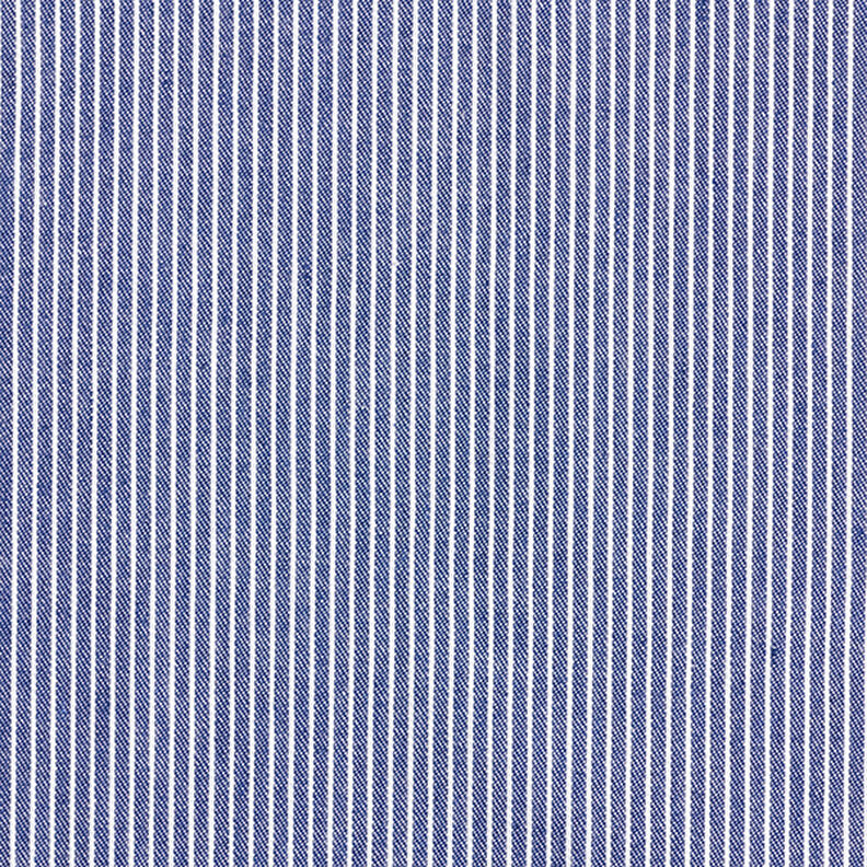 Blousestof Katoenmix Strepen – marineblauw/wit,  image number 1