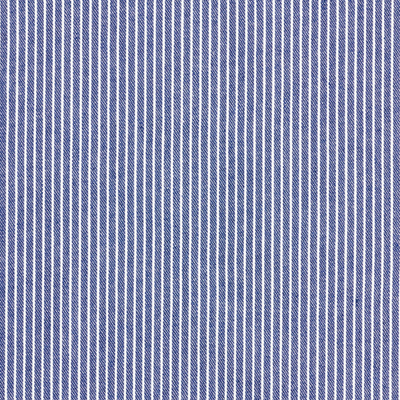 Blousestof Katoenmix Strepen – marineblauw/wit, image number 1