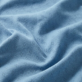 Fijngebreide jersey met gaatjesmotief – blauw, 