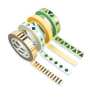 Washi-tape  Elegante etno [ 10 mm x 10 m, 4Stuk ] – kleurenmix, 