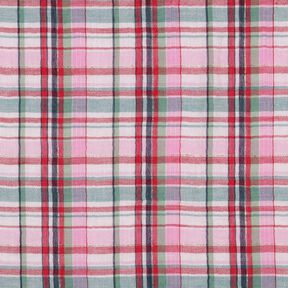 Mousseline/dubbel gehaakte stoffen Lurex Ruit | Poppy Fabrics – roos/goud metallic, 