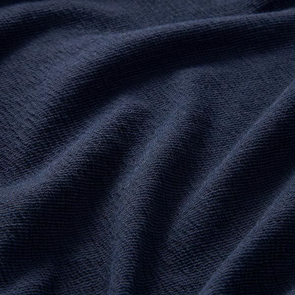 Gekreukt jersey Effen – marineblauw, image number 2