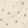 GOTS Mousseline/dubbel gehaakte stoffen romantische bloemen  | Poppy Fabrics – lichtbeige/kaneel,  thumbnail number 2
