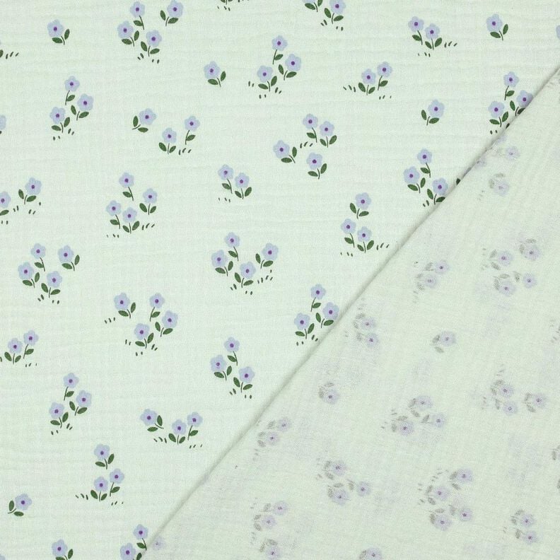 Mousseline/dubbel gehaakte stoffen Bloemetjes | Poppy Fabrics – licht mint,  image number 4