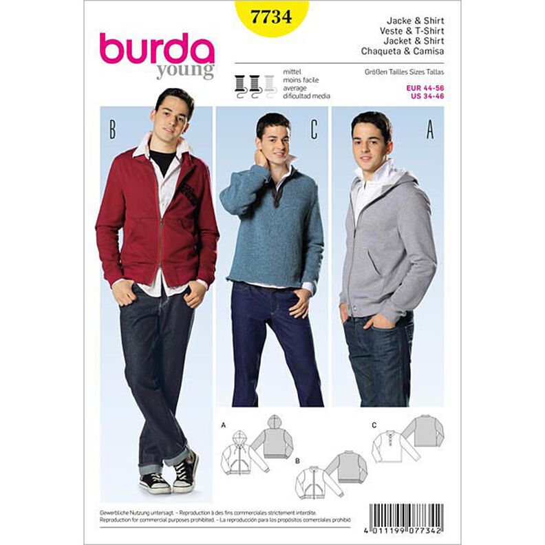 Jas / shirt, Burda 7734,  image number 1