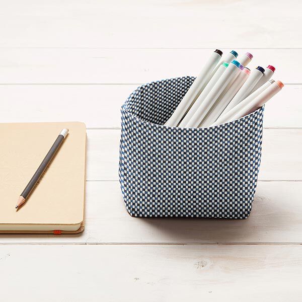 Decostof Jacquard Structuur effen – blauw,  image number 7