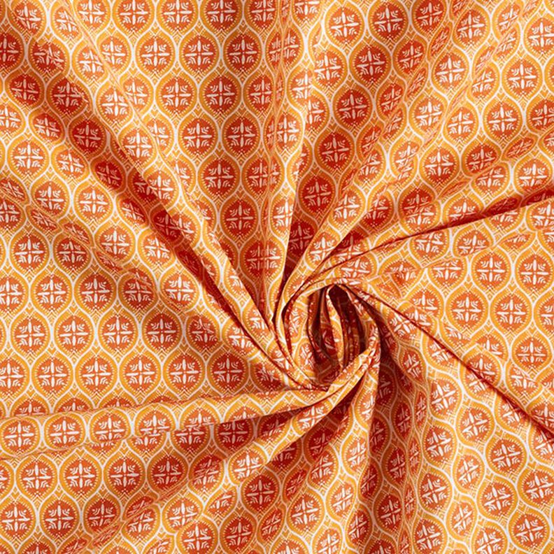Katoen cretonne Tegel ornamenten – oranje,  image number 3