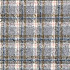 Doorgestikte stof Flanel Ruit | Poppy Fabrics – grijs, 