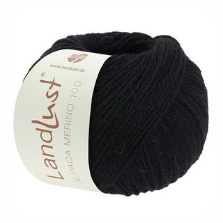 LANDLUST Alpaca Merino 100, 50g | Lana Grossa – zwart, 