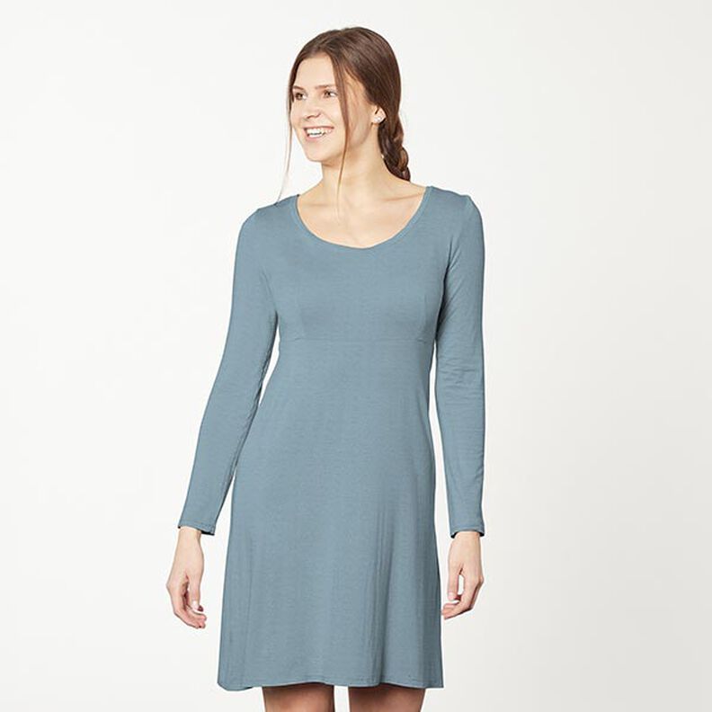 Katoenjersey medium effen – duifblauw,  image number 6