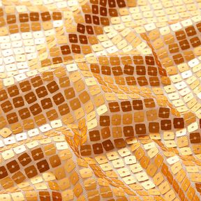 Paillettenstof vierkanten – goud metallic, 