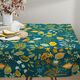 Decostof Half panama Gebladertekunst – oceaanblauw,  thumbnail number 8