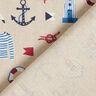 Decostof Half panama maritieme klassiekers – natuur/marineblauw,  thumbnail number 4