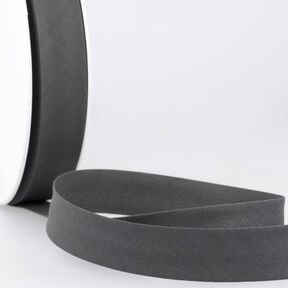 Biasband Polycotton [20 mm] – donkergrijs, 