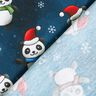 Katoenjersey Panda in kerstsfeer | Glitzerpüppi – nachtblauw/chili,  thumbnail number 4