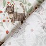 Katoenen stof Cretonne Katten in de bloemenweide – zilvergrijs,  thumbnail number 4