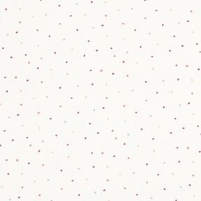 Katoenjersey kleurrijke stippen – ecru, 